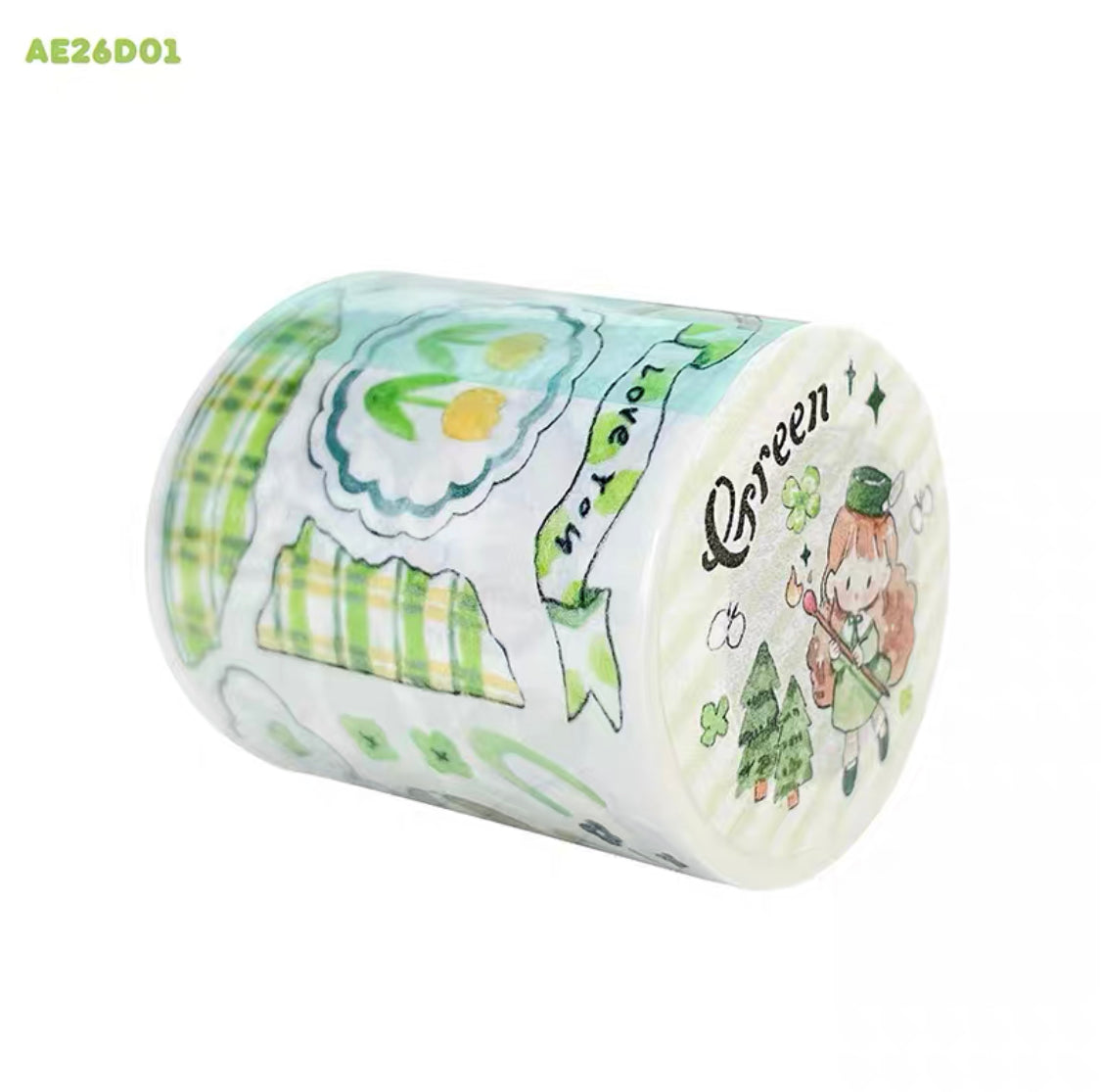 Molinta colorful washitape（pink green）