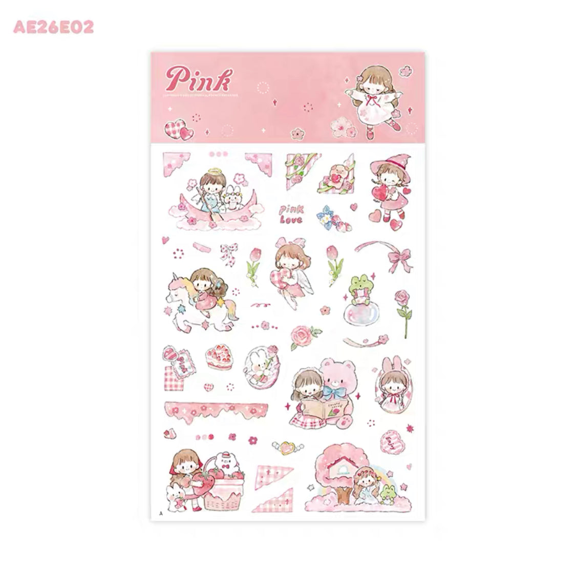 Molinta colorful sticker pack（pink green）