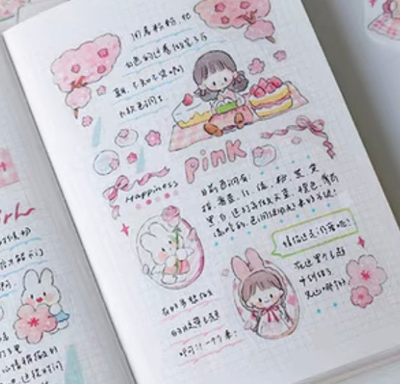 Molinta colorful sticker pack（pink green）