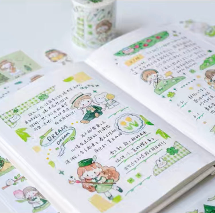 Molinta colorful washitape（pink green）