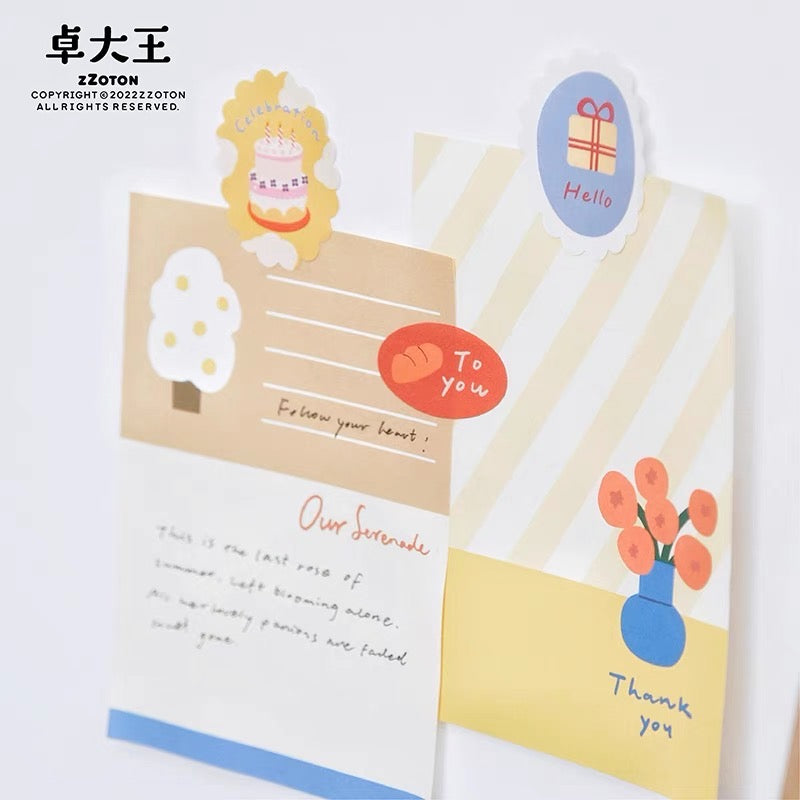 Molinta × Aki Jiang 【Our serenade】memo pad sealing sticker roll key chain
