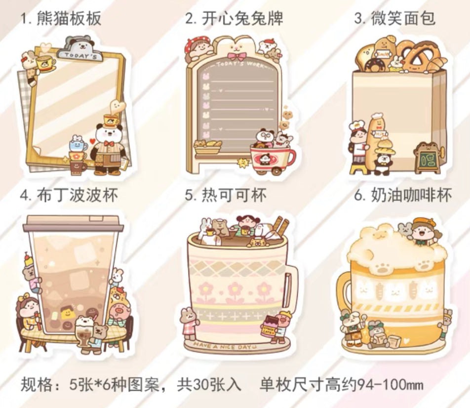 Meatball shop street series shaped memo pack