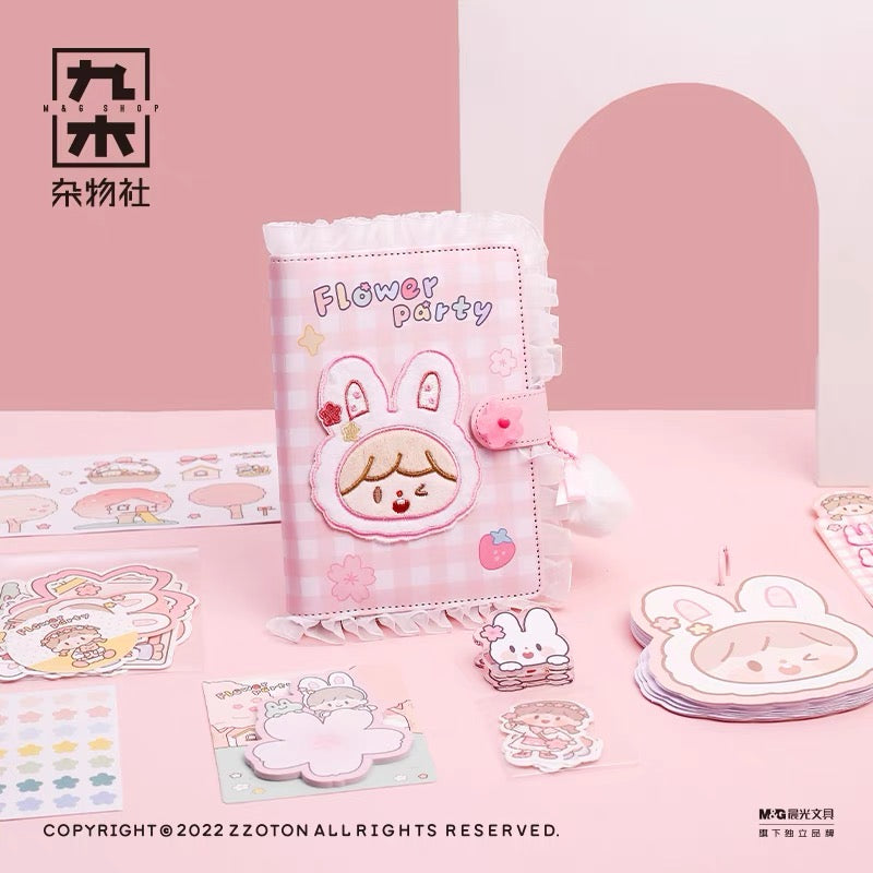 Molinta × M&G shop flower party series stationery set and journal note set