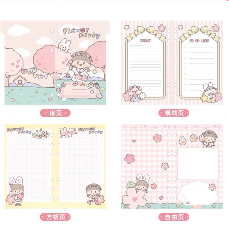 Molinta × M&G shop flower party series stationery set and journal note set