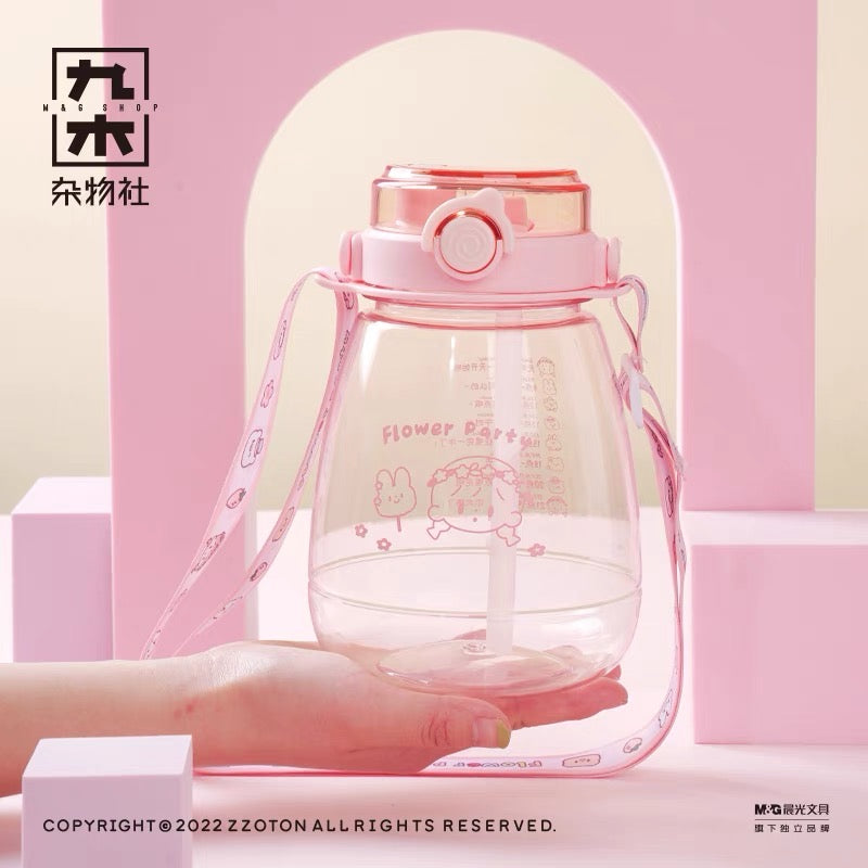 Molinta × M&G shop flower party series 1250ml sippy cup