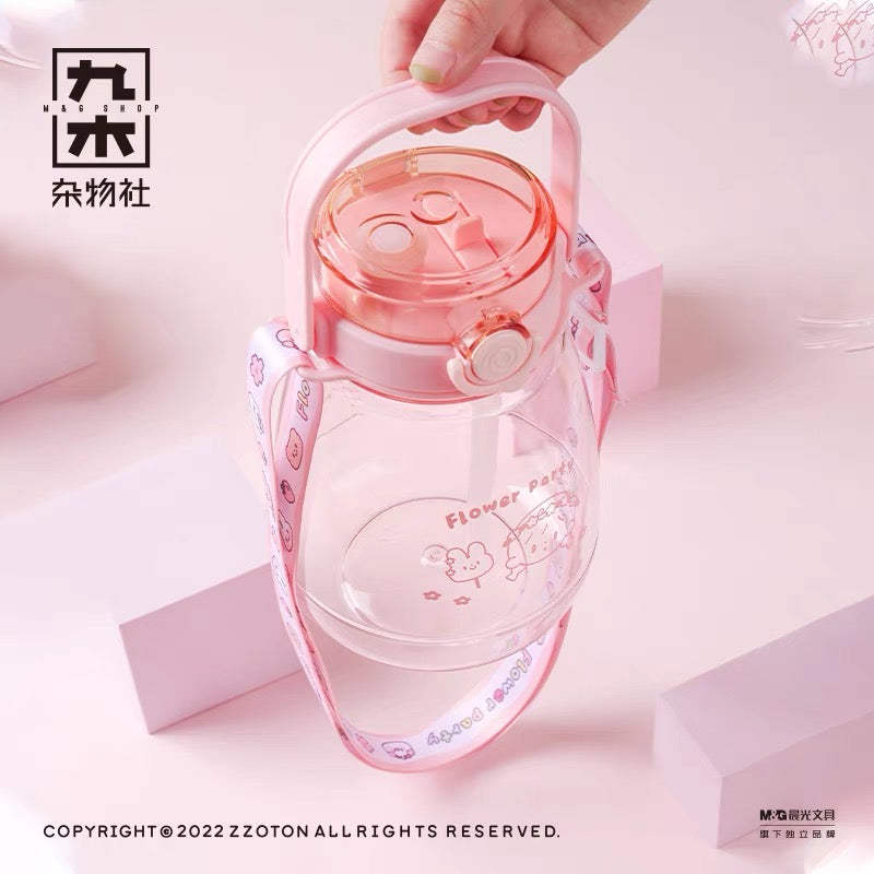 Molinta × M&G shop flower party series 1250ml sippy cup