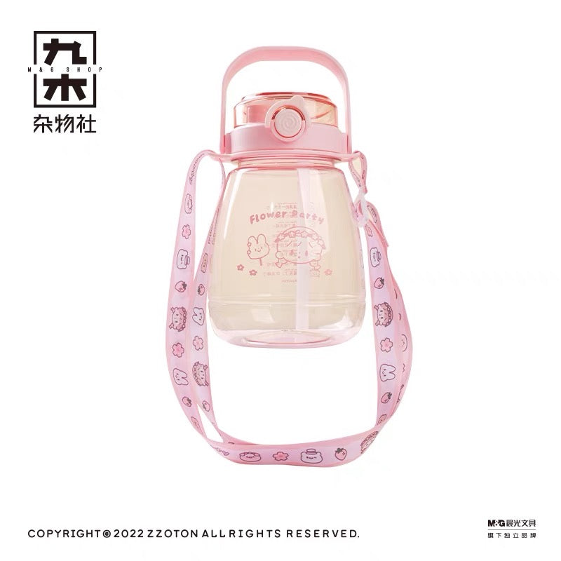 Molinta × M&G shop flower party series 1250ml sippy cup