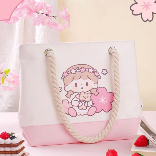 Molinta × M&G shop flower party series tote bag