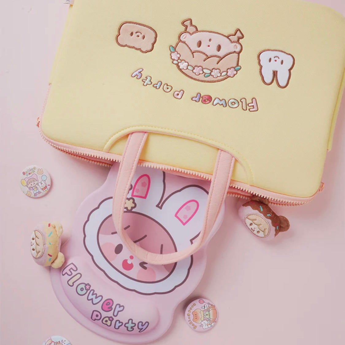 Molinta × M&G shop flower party series laptop bag