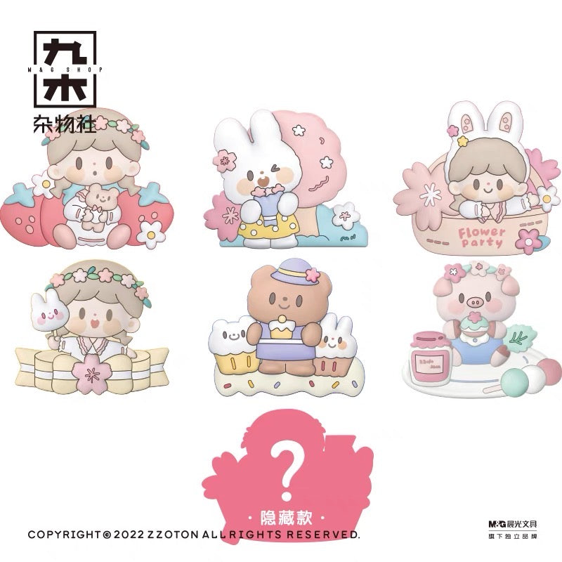 Molinta × M&G shop flower party series magnet clamp/folder blind box