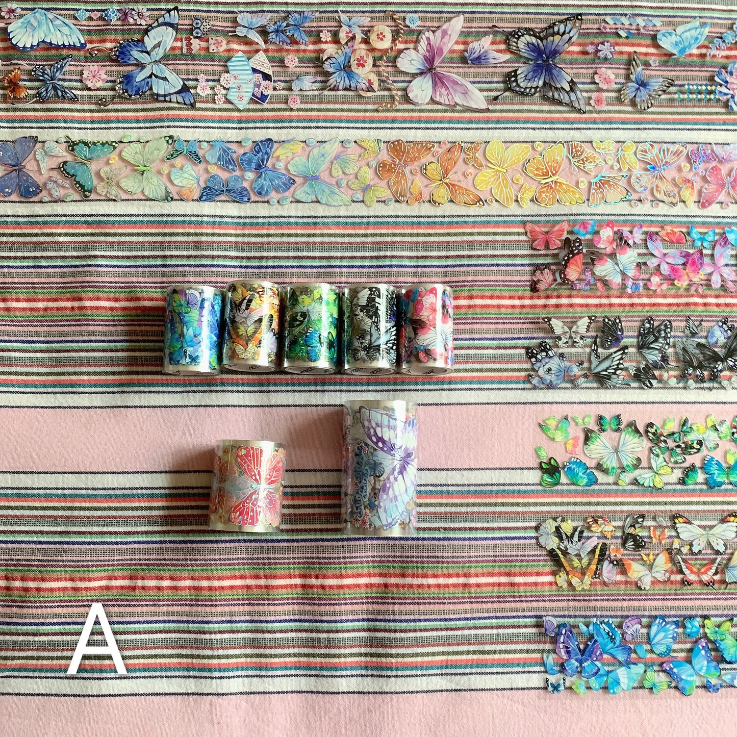 Butterfly theme PET tape sample set