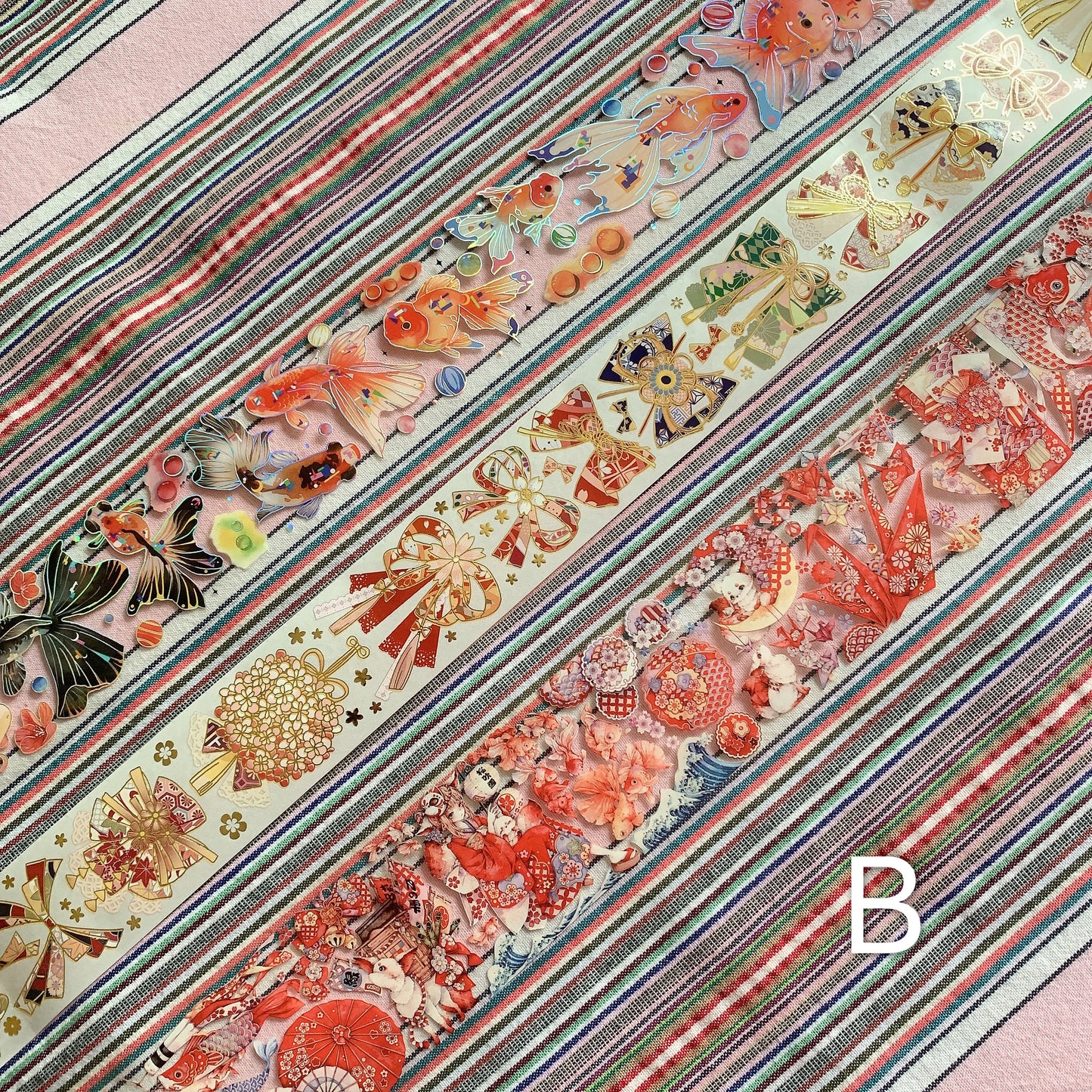 Japanese style kimono theme PET tape sample set