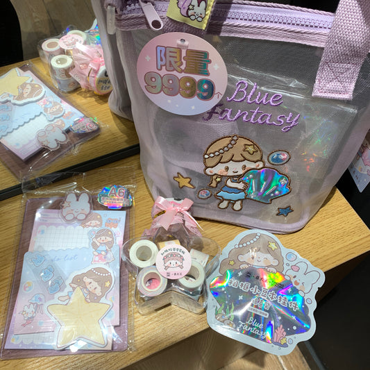 【SALE and LIMITED】Molinta × M&G shop summer limited blue fantasy series stationery set