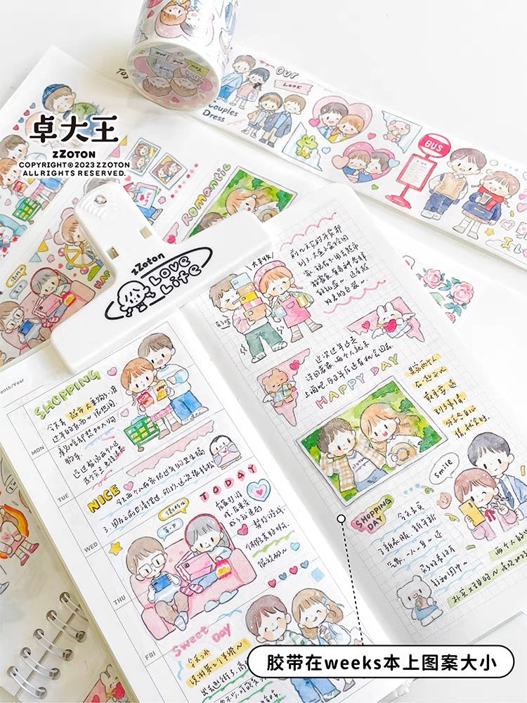 Molinta sweet couple love washitape and sticker pack