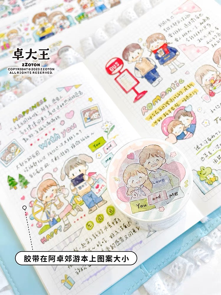 Molinta sweet couple love washitape and sticker pack