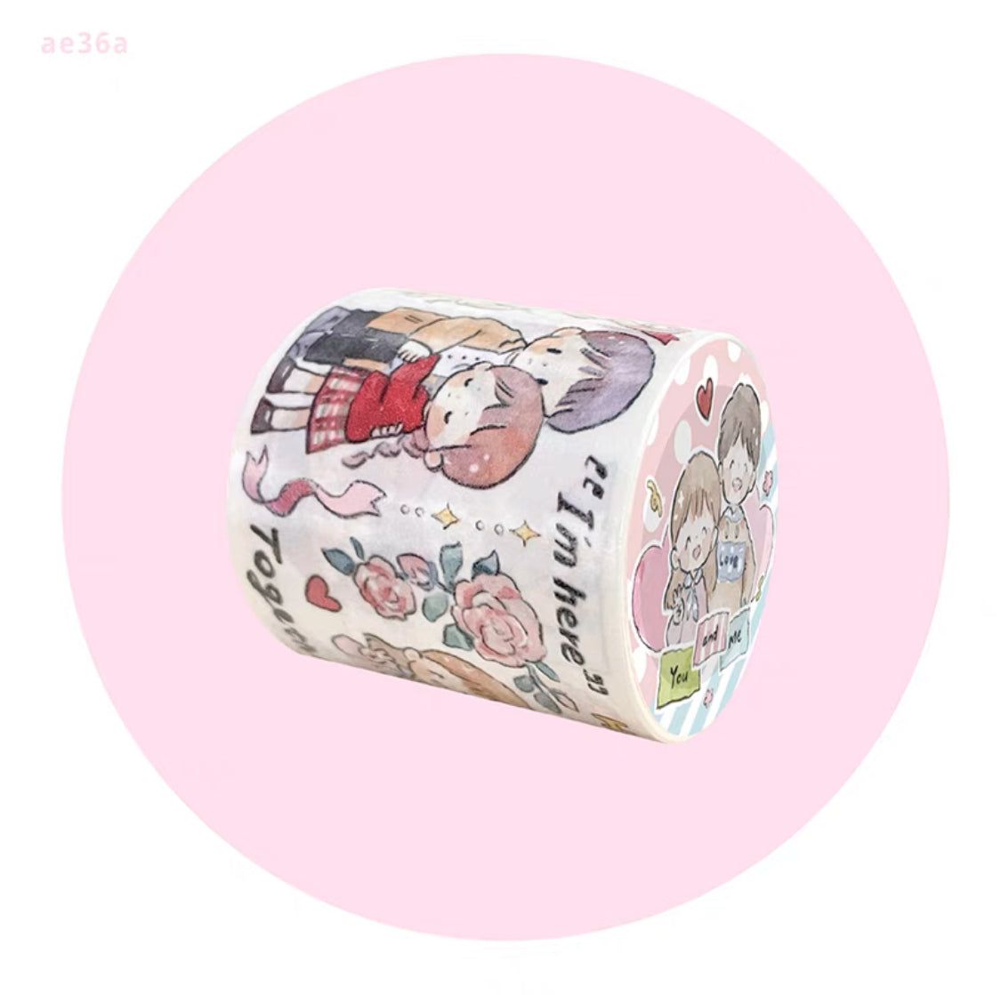 Molinta sweet couple love washitape and sticker pack