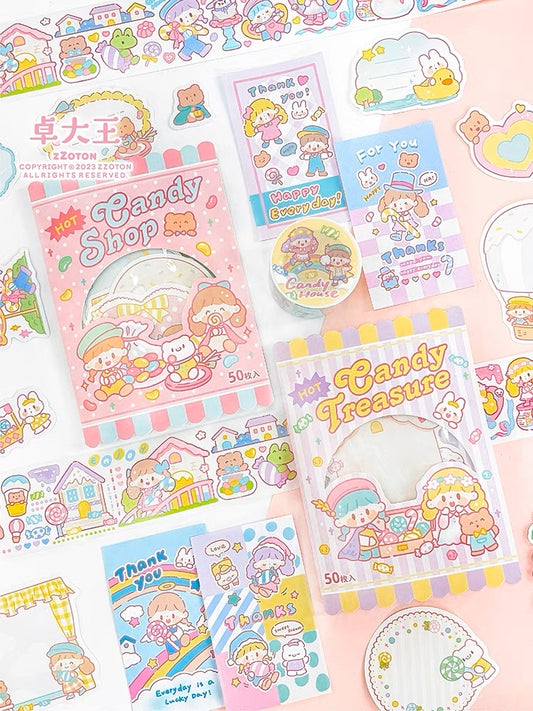 Molinta 「candy house」series washitape  sticker and journal paper pack