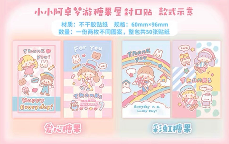 Molinta 「candy house」series washitape  sticker and journal paper pack