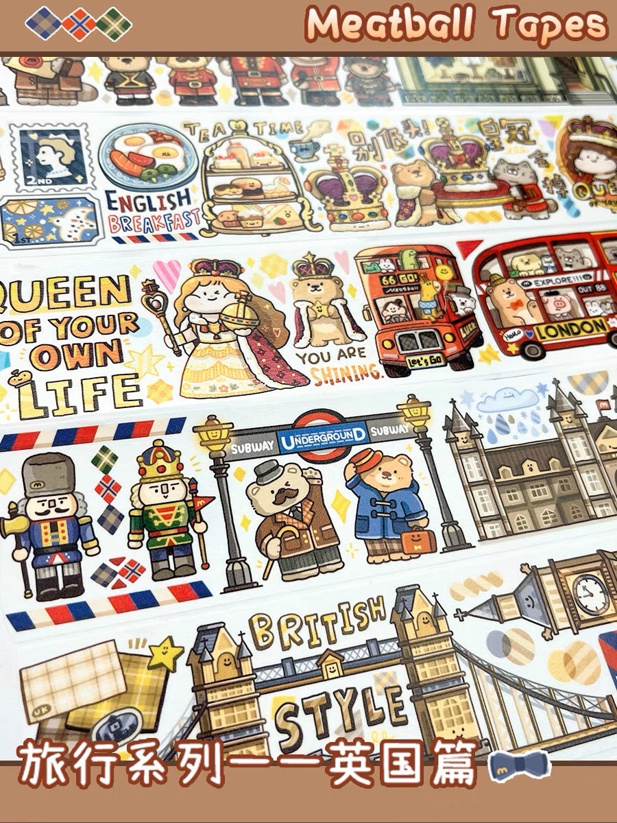 Meatball 「Travel」series 2 United Kingdom washitape