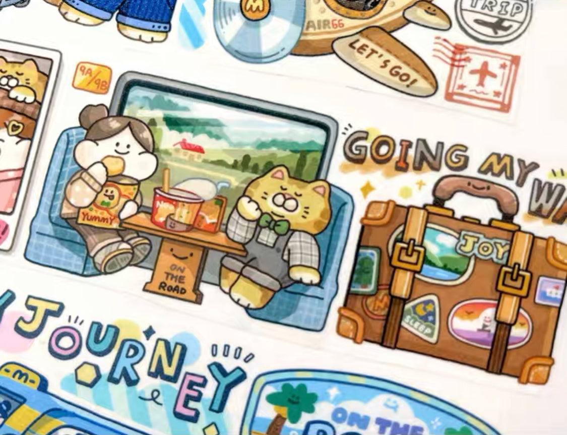 Meatball 「Travel」series 1 say come away trip washitape