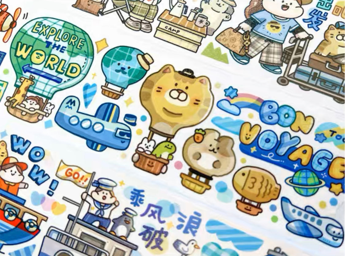 Meatball 「Travel」series 1 say come away trip washitape