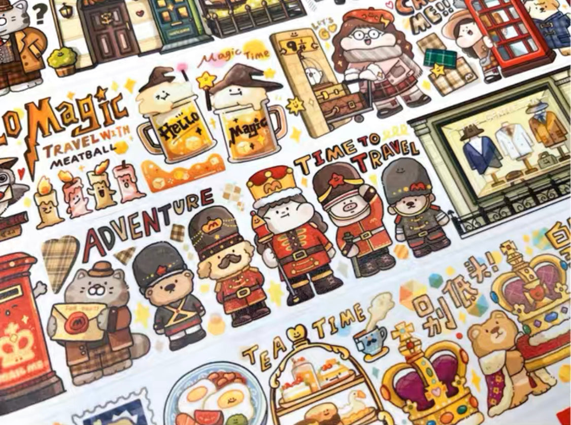 Meatball 「Travel」series 2 United Kingdom washitape