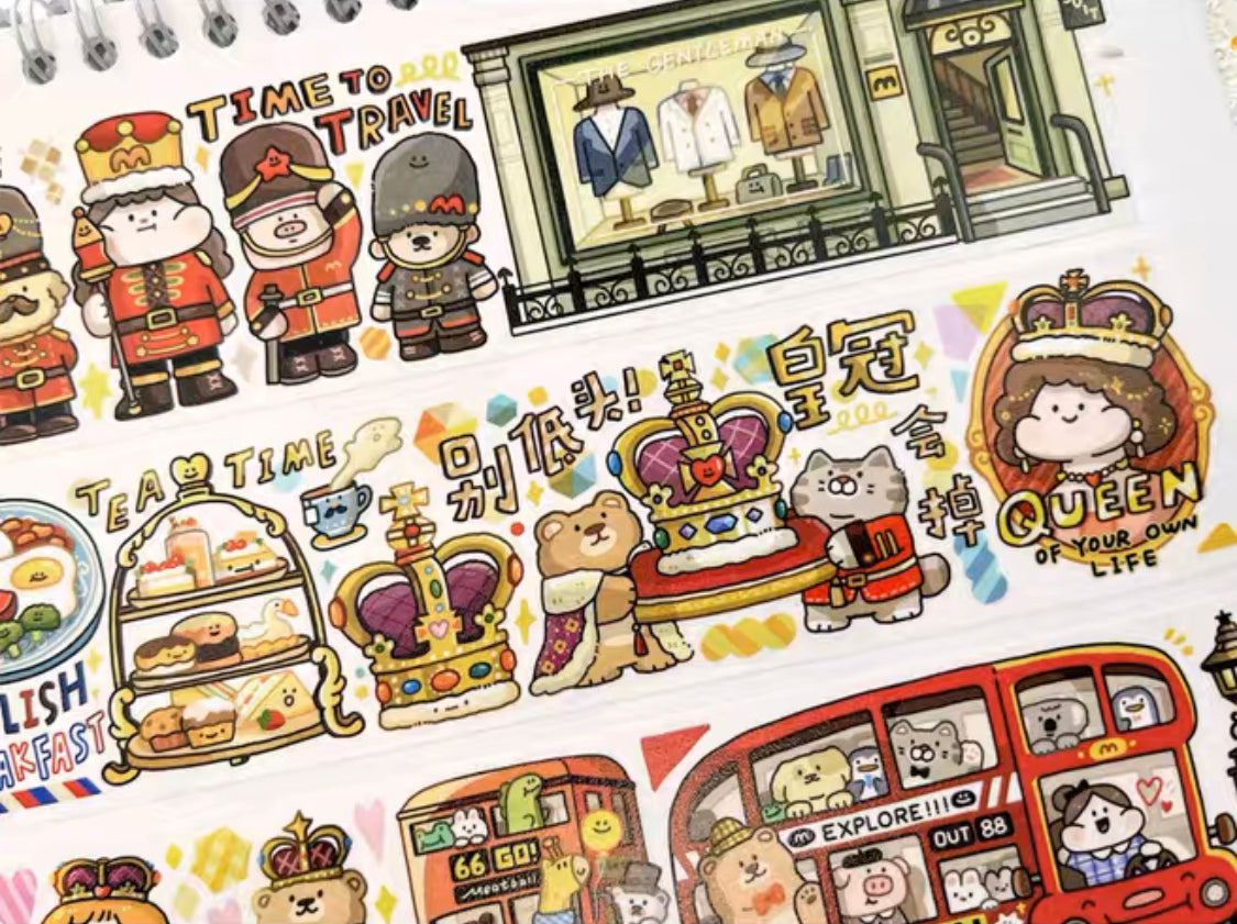 Meatball 「Travel」series 2 United Kingdom washitape