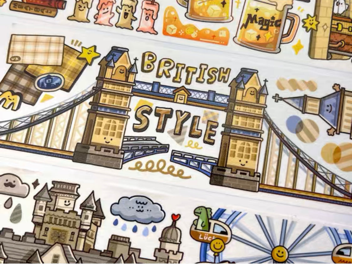 Meatball 「Travel」series 2 United Kingdom washitape