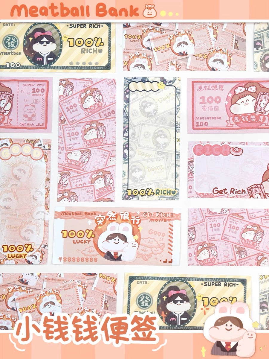 Meatball rich money memo pack