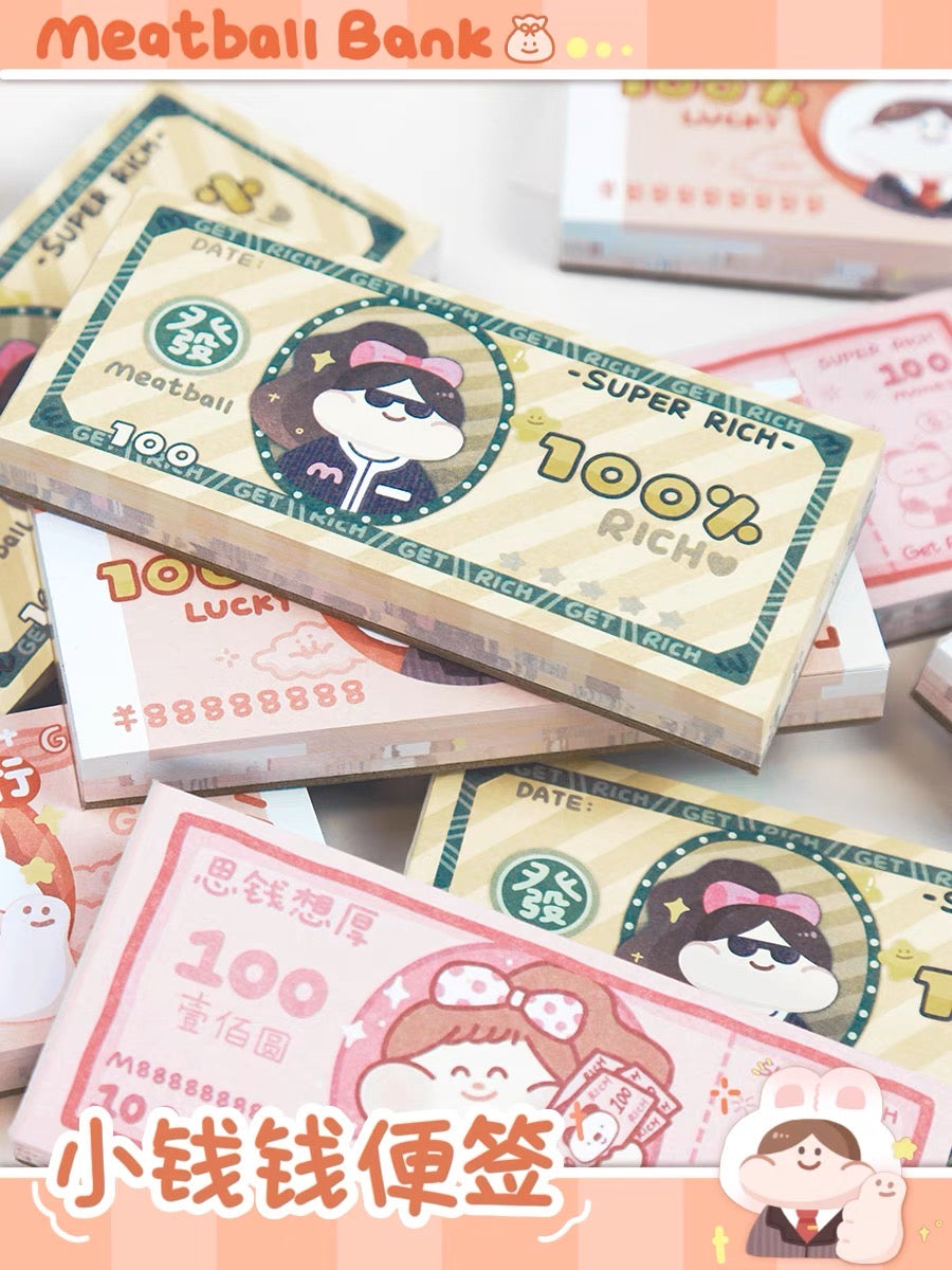 Meatball rich money memo pack