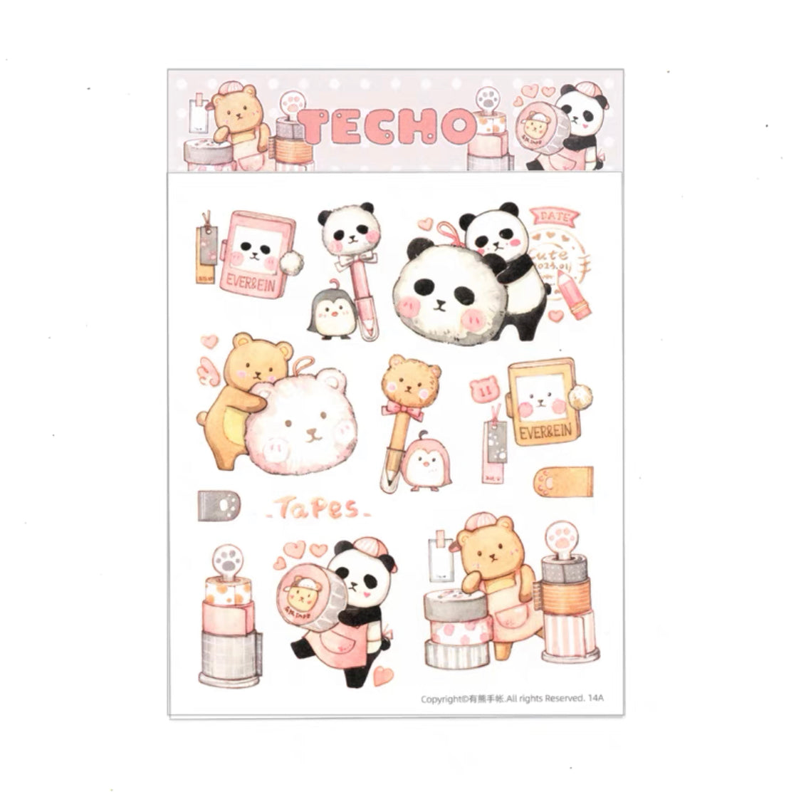 Ever&Ein techo(journal) washitape and sticker pack