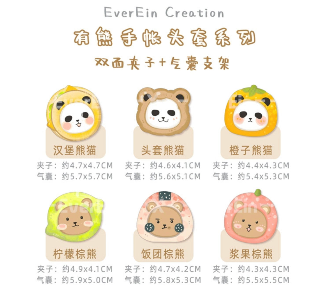 Ever&Ein panda and bear clamp