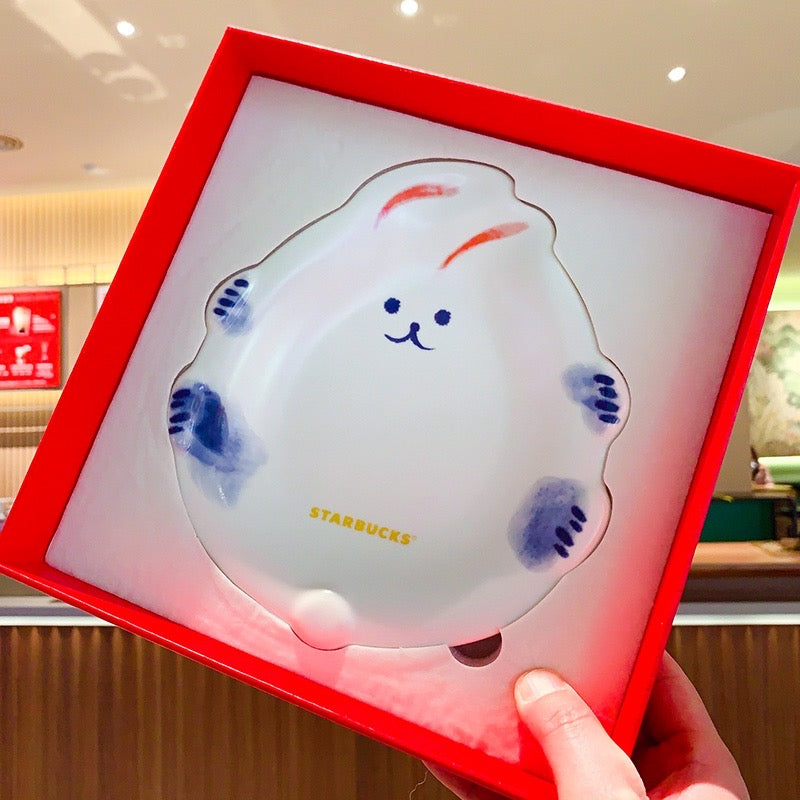 Starbucks China 2023 Spring Traditional Rabbit Season Theme plate set