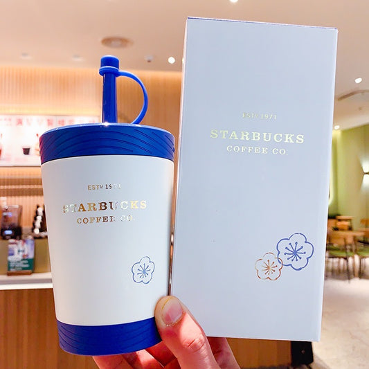 Starbucks China 2023 Spring Traditional Rabbit Season Theme 390ml contigo stainless steel cup with straw