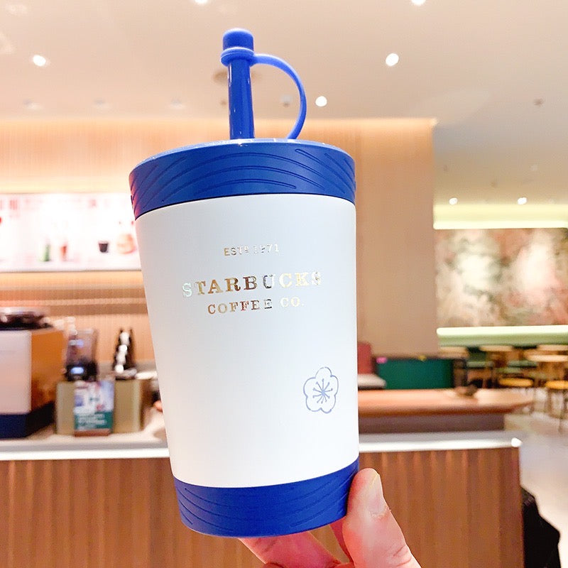 Starbucks China 2023 Spring Traditional Rabbit Season Theme 390ml contigo stainless steel cup with straw