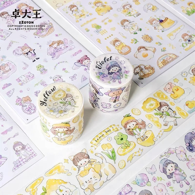 Molinta colorful washitape（violet yellow）