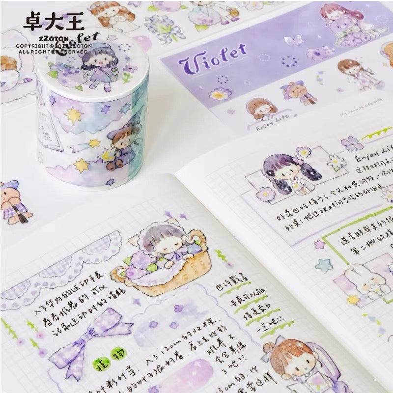 Molinta colorful washitape（violet yellow）