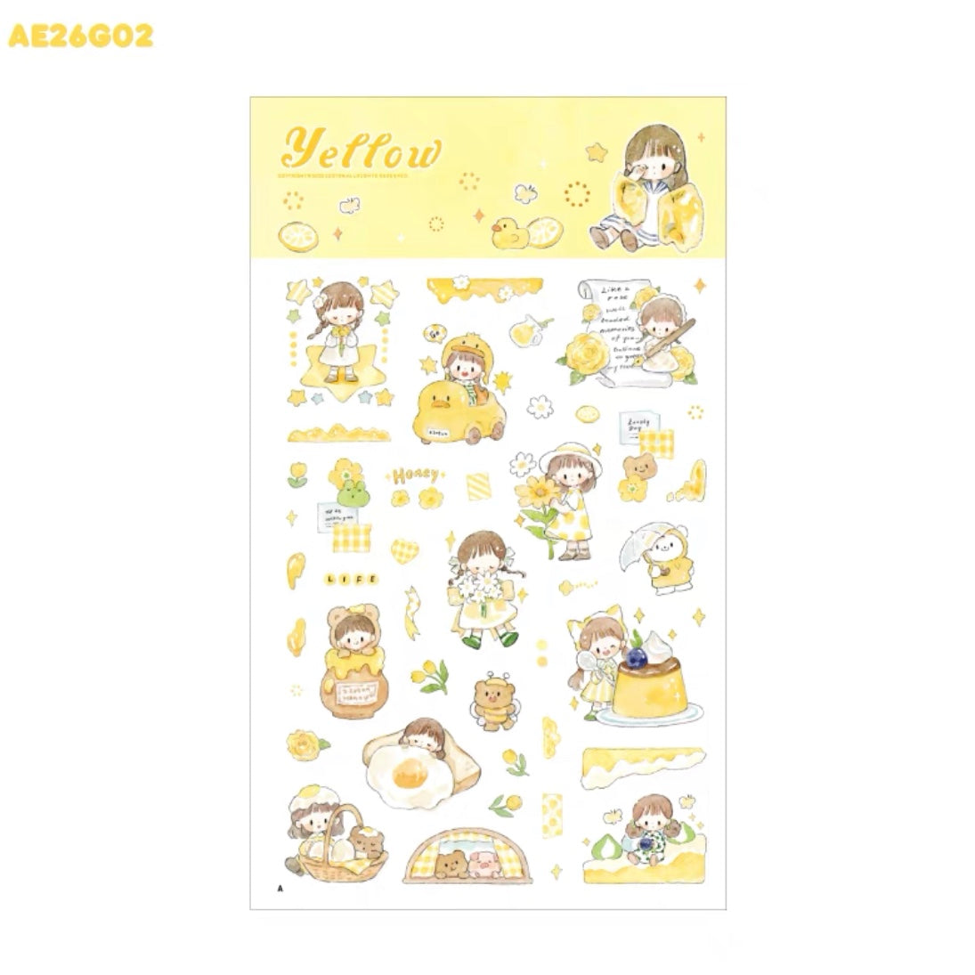 Molinta colorful sticker pack（violet yellow）