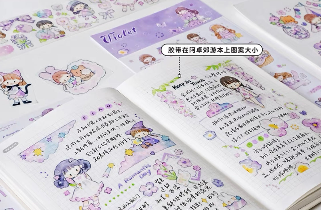 Molinta colorful sticker pack（violet yellow）