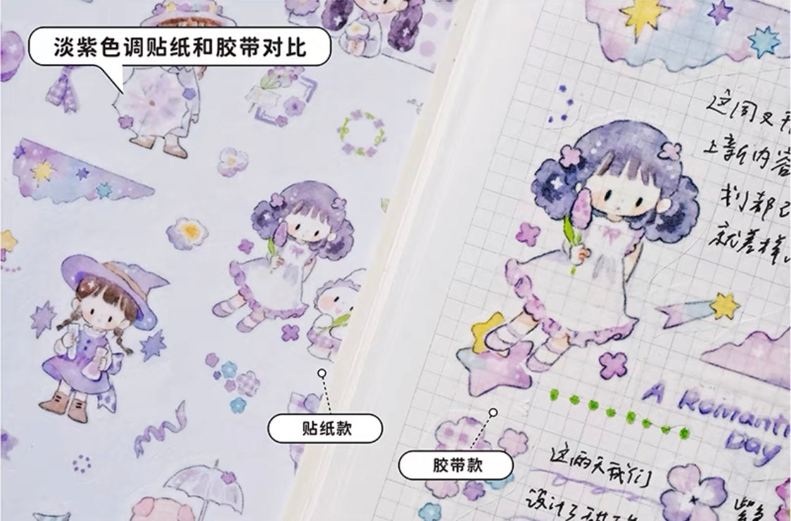 Molinta colorful sticker pack（violet yellow）