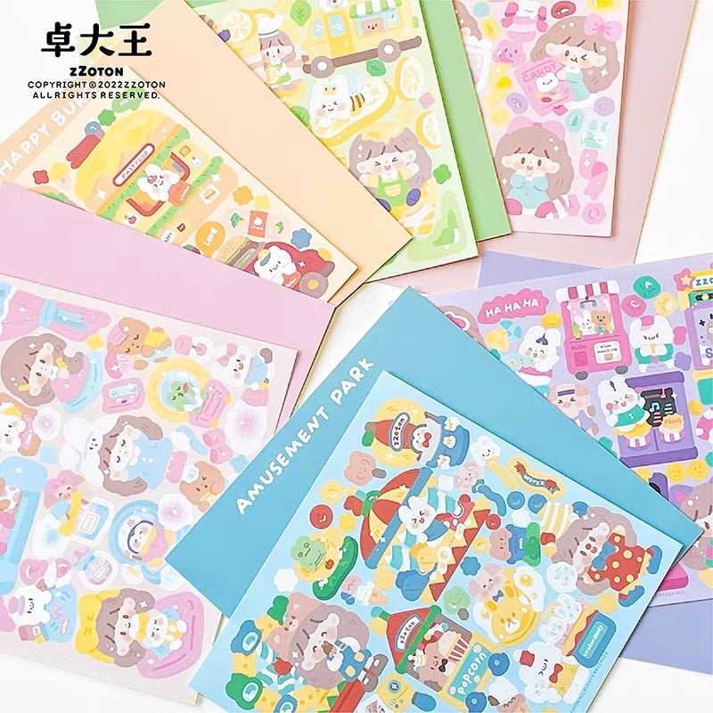 Molinta big size scene sticker set 1