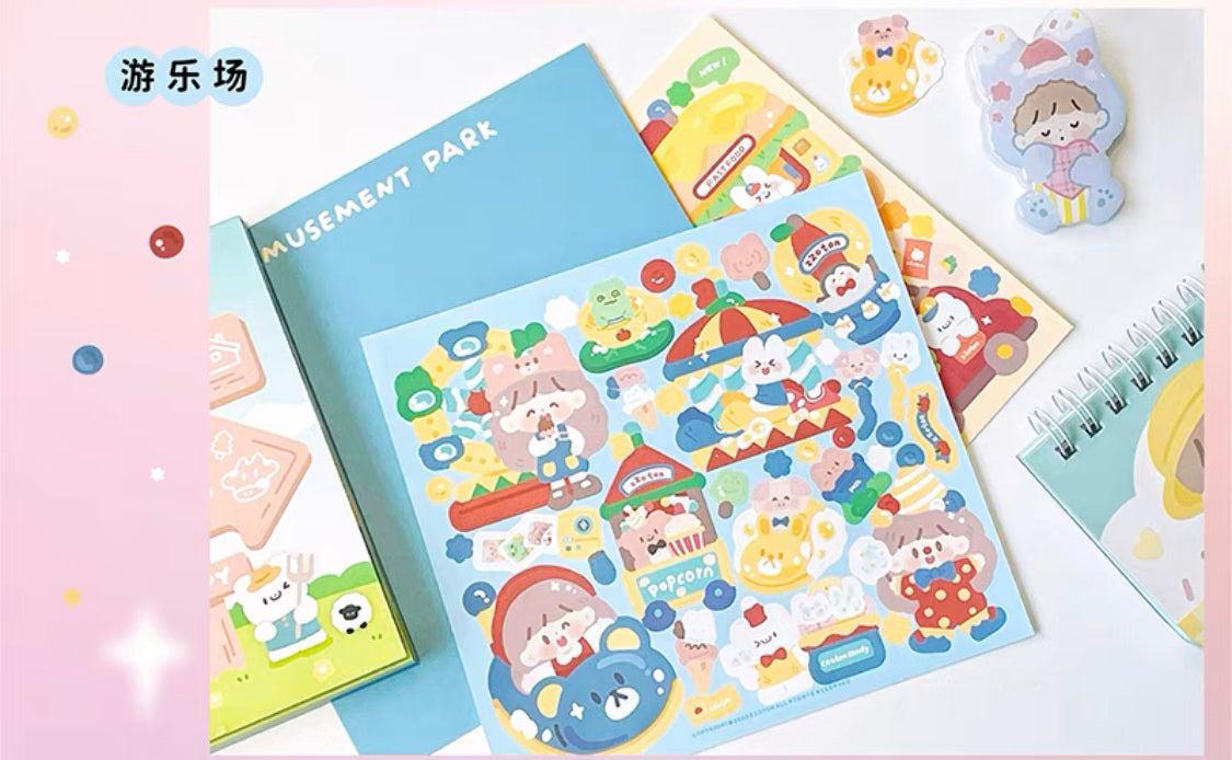 Molinta big size scene sticker set 1