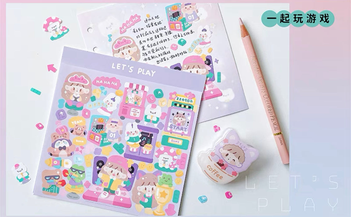 Molinta big size scene sticker set 1