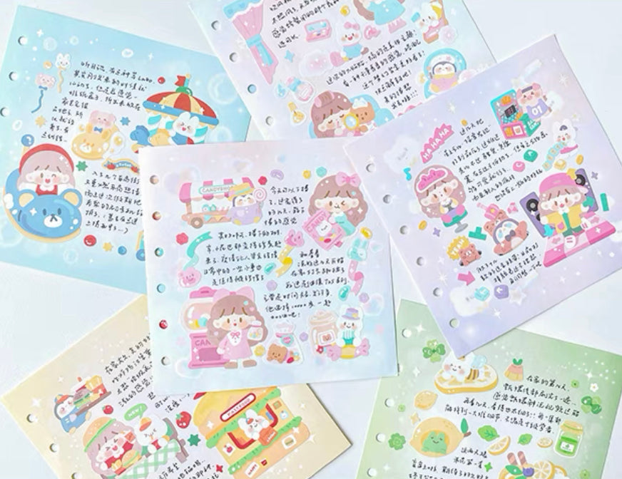 Molinta big size scene sticker set 1