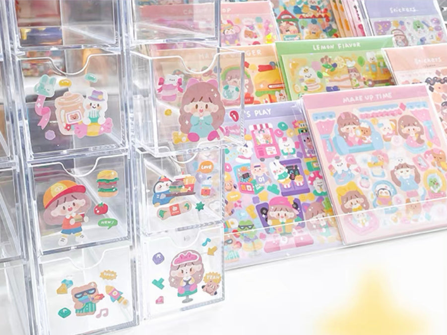 Molinta big size scene sticker set 1