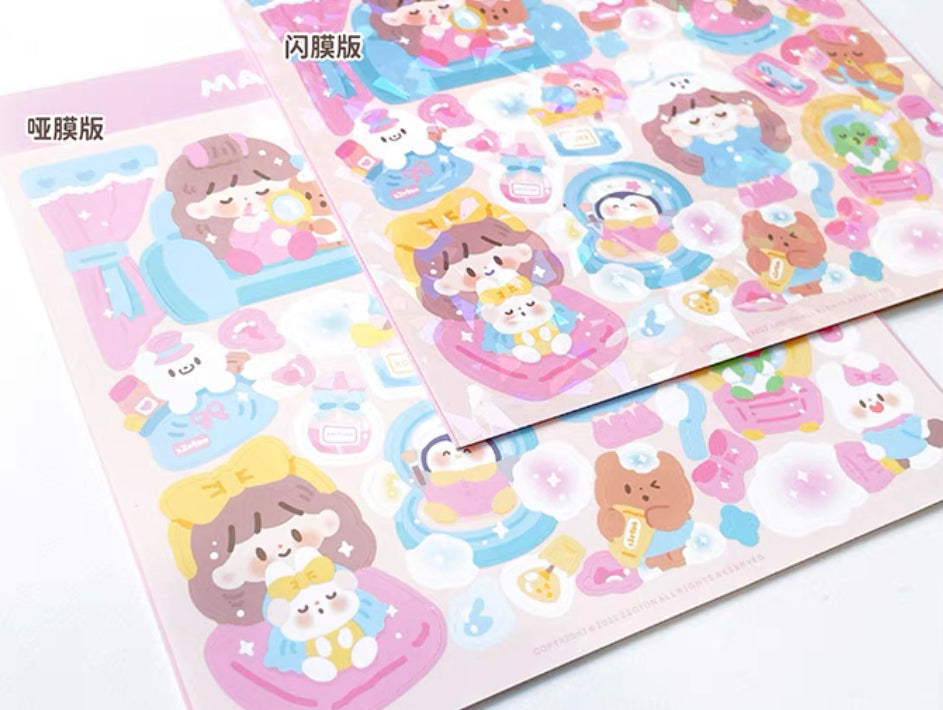Molinta big size scene sticker set 1