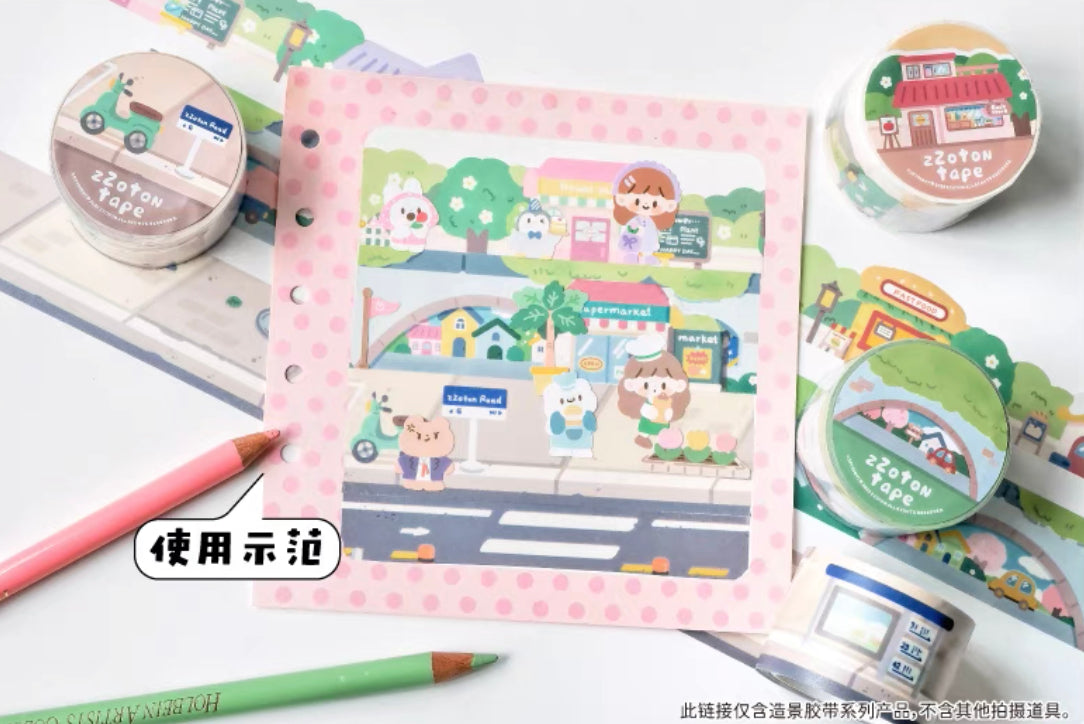 Molinta scene background shaped washitape season 1