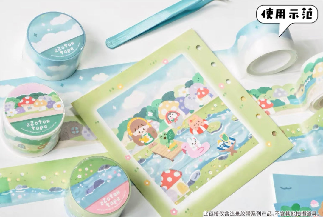 Molinta scene background shaped washitape season 1