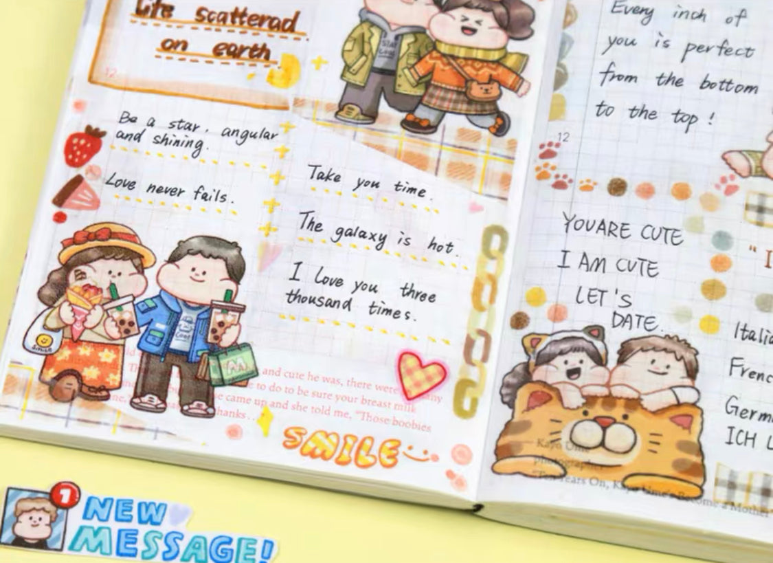 Meatball love story washitape