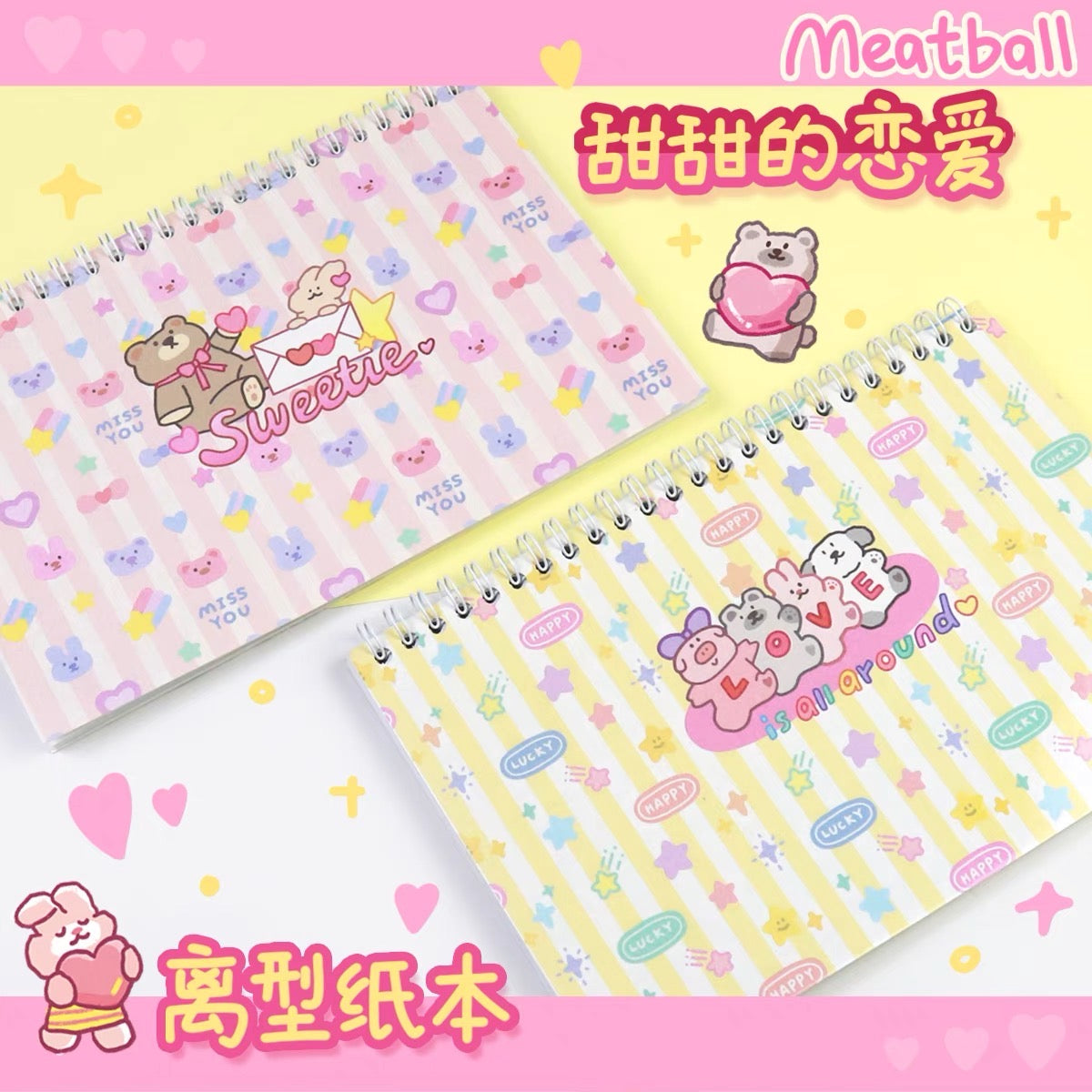 Meatball washitape and sticker holder book